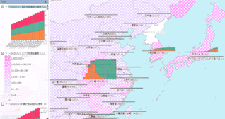 新型コロナウイルス感染者数の推移マップ